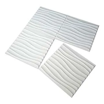 Art3d Plastic 3D Wall Panel PVC Wave Design