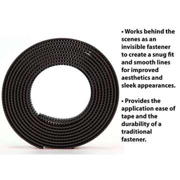 3M Dual Lock Reclosable Fasteners, Heavy Duty, Clear, TB3870/SJ3870, 1 in x 10 ft Mated Strip, Industrial Use, Indoor/Outdoor, Great for Metal, Acrylic, PC, ABS, Powder Coated Paints