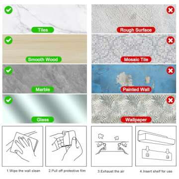 CGBE 2 Packs Cabinet Door Organizer, Acrylic Adhesive Shelf Wall Mounted Storage, Self Adhesive Show...