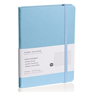 EMOMAS Sky Blue Lined Journal Notebook - 160 Pages