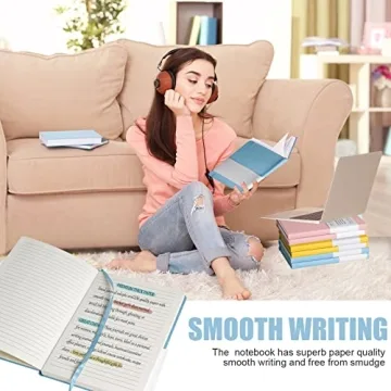 EMOMAS Sky Blue Lined Journal Notebook - 160 Pages