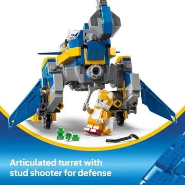 LEGO Sonic The Hedgehog Cyclone vs. Metal Sonic - Building Toy for Kids, Boys and Girls, Ages 8+ - Mech Suit with Metal Sonic and Tails Minifigures for Pretend Play - Gift Idea for Birthdays - 77002