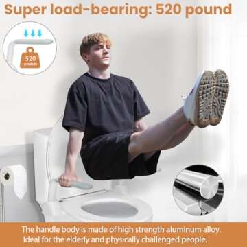 Ultimate Toilet Safety Rails for Elders, Disabled, and Recovery Users