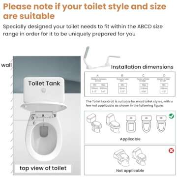 Durable Toilet Rails for Seniors and Elderly Safety