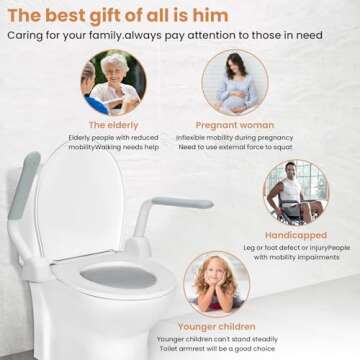 Durable Toilet Rails for Seniors and Elderly Safety