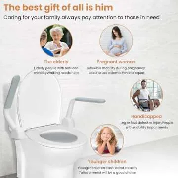 Durable Toilet Rails for Seniors and Elderly Safety