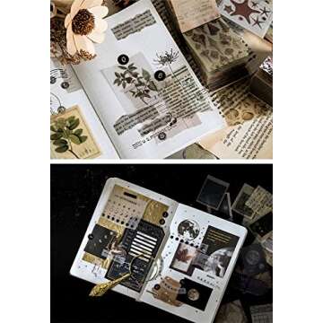 Draupnir 366pcs Vintage Scrapbook Paper,Junk Journaling Scrapbooking Supplies Craft Kits for Bullet Journal Planners Aesthetic Room Decor Wall Notebook Collage Album Cottagecore
