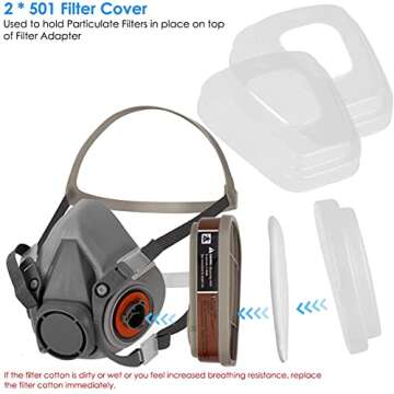 Half Mask Respirator for Safe Painting and Welding