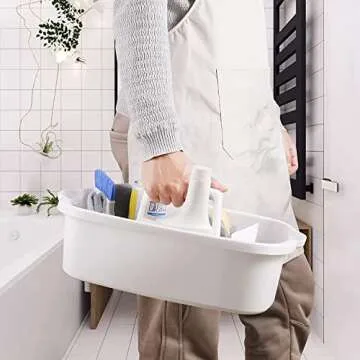 Haundry Large Cleaning Supplies Caddy with Handle