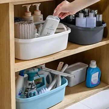 Haundry Large Cleaning Supplies Caddy with Handle