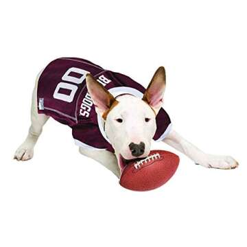 Pets First NCAA College Mississippi State Bulldogs Mesh Jersey for DOGS & CATS, Size Medium, Licensed Dog Jersey with your Favorite Football/Basketball College Team