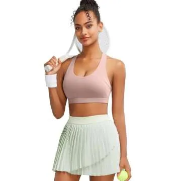 RUNNING GIRL Sports Bras for Women, Criss-Cross Back Padded Strappy Sports Bras Medium Support Yoga ...