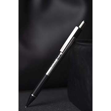 Zebra Pen M-301 Mechanical Pencil, Stainless Steel Barrel, Fine Point, 0.5mm, Black Grip, 2 Count (Pack of 1)