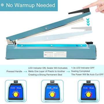 SEELAUGH 16 Inch Impulse Sealer Saves Food and Money