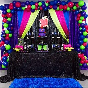 SoarDream Black Sequin Tablecloth for Elegant Events