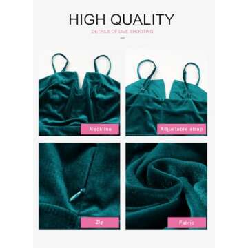 BLENCOT Sleeveless Velvet Jumpsuits For Women V Neck Spaghetti Straps Wide Leg Long Pants Dressy Rompers Winter Overalls Green X-Large