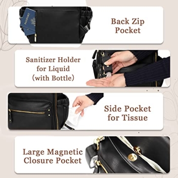 Elegant Miss Fong Mini Diaper Bag Backpack for Moms