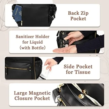 Elegant Miss Fong Mini Diaper Bag Backpack for Moms