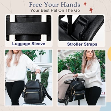 Elegant Miss Fong Mini Diaper Bag Backpack for Moms