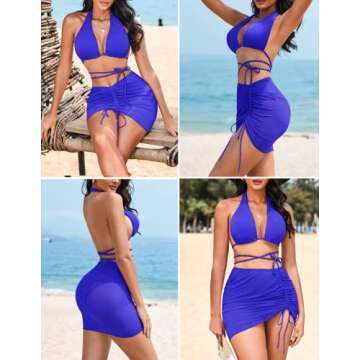 AI'MAGE 2-Piece Mesh Bikini Cover Ups for Women