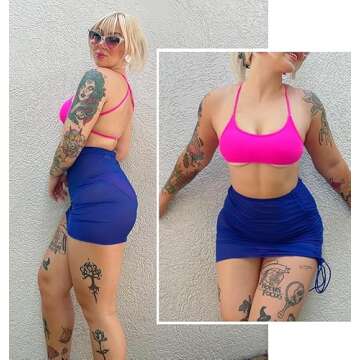 AI'MAGE 2-Piece Mesh Bikini Cover Ups for Women