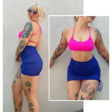 AI'MAGE 2-Piece Mesh Bikini Cover Ups for Women