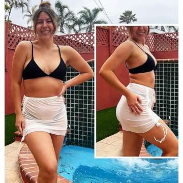 AI'MAGE 2-Piece Mesh Bikini Cover Ups for Women