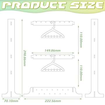 BBTO Earring Hangers Holder Organizer Mini Earring Necklace Coat Hanger Acrylic Rack Jewelry Stand Earring Display Stand for Women Ear Stud for Mother's Gift(Transparent)