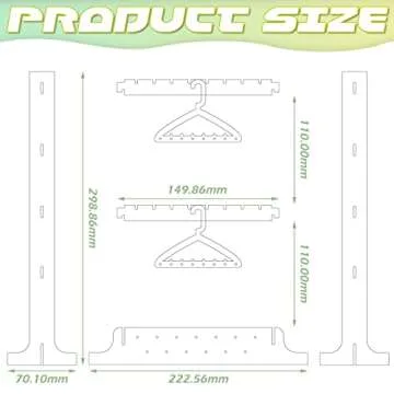 BBTO Earring Hangers Holder Organizer Mini Earring Necklace Coat Hanger Acrylic Rack Jewelry Stand Earring Display Stand for Women Ear Stud for Mother's Gift(Transparent)