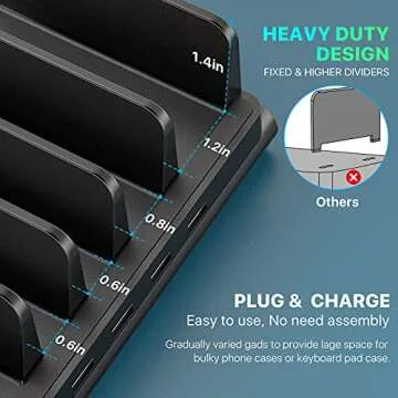 60W Powstick 6-Port USB Charging Station for Home Office