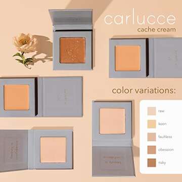Carlucce Cache Cream 3-in-1 Makeup Color Palette, Faultless - Foundation, Concealer & Primer, Medium...