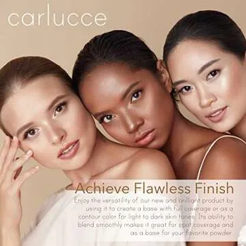 Carlucce Cache Cream 3-in-1 Makeup Color Palette, Faultless - Foundation, Concealer & Primer, Medium - Full Coverage, Natural Finish, Cruelty Free