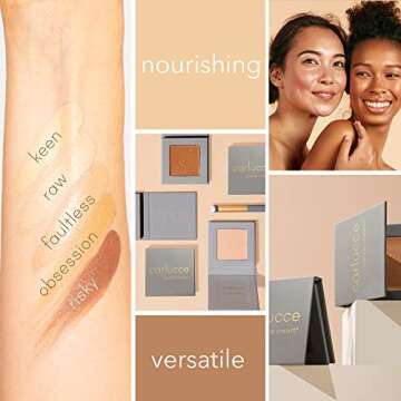 Carlucce Cache Cream 3-in-1 Makeup Color Palette, Faultless - Foundation, Concealer & Primer, Medium - Full Coverage, Natural Finish, Cruelty Free