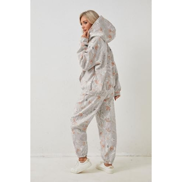 Eutten Women’s Camo Sweatsuits Cozy 2 Piece Lounge Sets