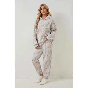 Eutten Women’s Camo Sweatsuits Cozy 2 Piece Lounge Sets