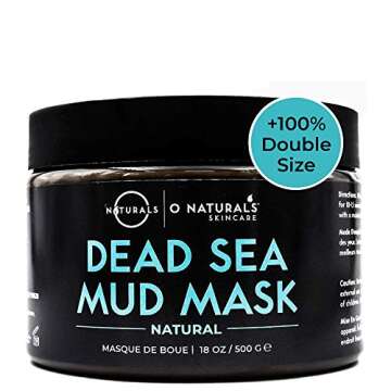O NATURALS Psoriasis Dead Sea 18oz Mud Mask for Face & Body Scalp All Natural Organic Best for Psoriasis Eczema Healing Acne Deep Pore Cleansing Pore Oily Skin Exfoliating Skin Care for Men & Women