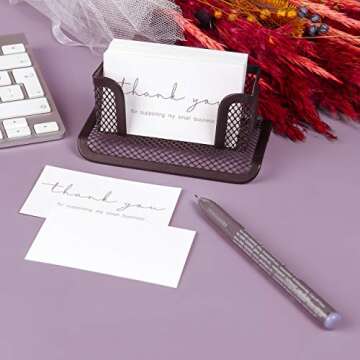 CLEVER SIGNS 200 Thank You For Supporting My Small Business Cards, Elegant and Professional Design, 2" x 3.5", Recommended for Online Retailers, Small Business Owners and Local Stores