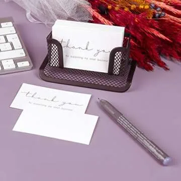 CLEVER SIGNS 200 Thank You For Supporting My Small Business Cards, Elegant and Professional Design, 2" x 3.5", Recommended for Online Retailers, Small Business Owners and Local Stores