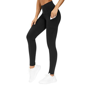 THE GYM PEOPLE Thick High Waist Yoga Pants with Pockets - Tummy Control Leggings
