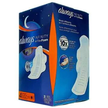 Always Infinity FlexFoam Pads Overnight Size 4