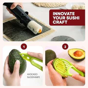 Kirosaku Sushi Making Kit - 14 Piece Set for Two