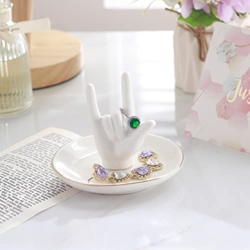 Elegant Ceramic Ring Holder for Jewelry Storage and Gifting
