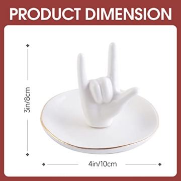 Elegant Ceramic Ring Holder for Jewelry Storage and Gifting