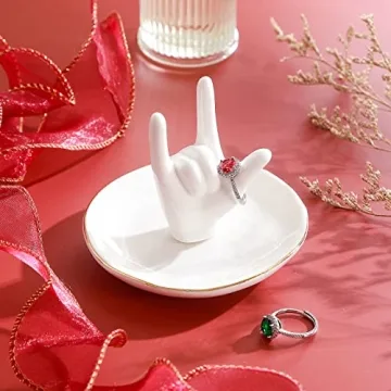 Elegant Ceramic Ring Holder for Jewelry Storage and Gifting
