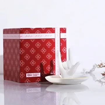 Elegant Ceramic Ring Holder for Jewelry Storage and Gifting