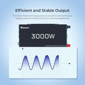 Renogy 3000W 12V Pure Sine Wave Inverter - Efficient Power Solution