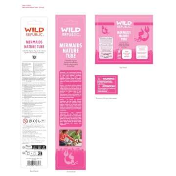 Wild Republic Mermaid Figurines Tube, Mermaid toys, Underwater, Sirens, Kids Gifts, 10-Piece