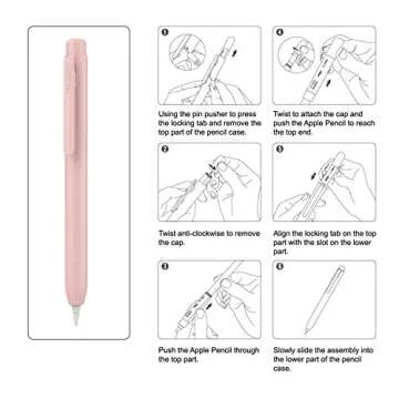 MoKo Holder Case for Apple Pencil 1st Generation, Retractable Apple Pencil 1st Case Protective iPad Pencil Sleeve Skin Cover with Sturdy Clip, Pink