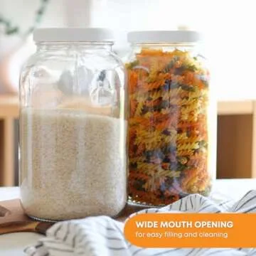 FastRack 1 Gallon Glass Widemouth Jar, 1 Count (Pack of 1), Clear