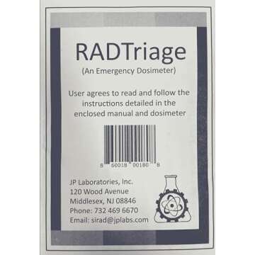 RADTriage Model50 Dosimeter & Self-indicating Instant Alert Dosimeters Practically Non-Destructible, Tamper Resistant, Tamper Evident Highly Reliable & Robust Emergency Dosimeter